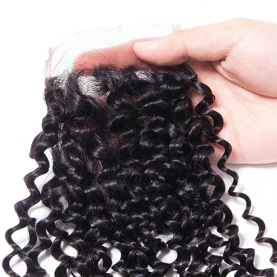 Peruvian Curly Hair 4 Bundles with 4*4 Closure Soft Unprocessed Virgin Human Hair hermosahair