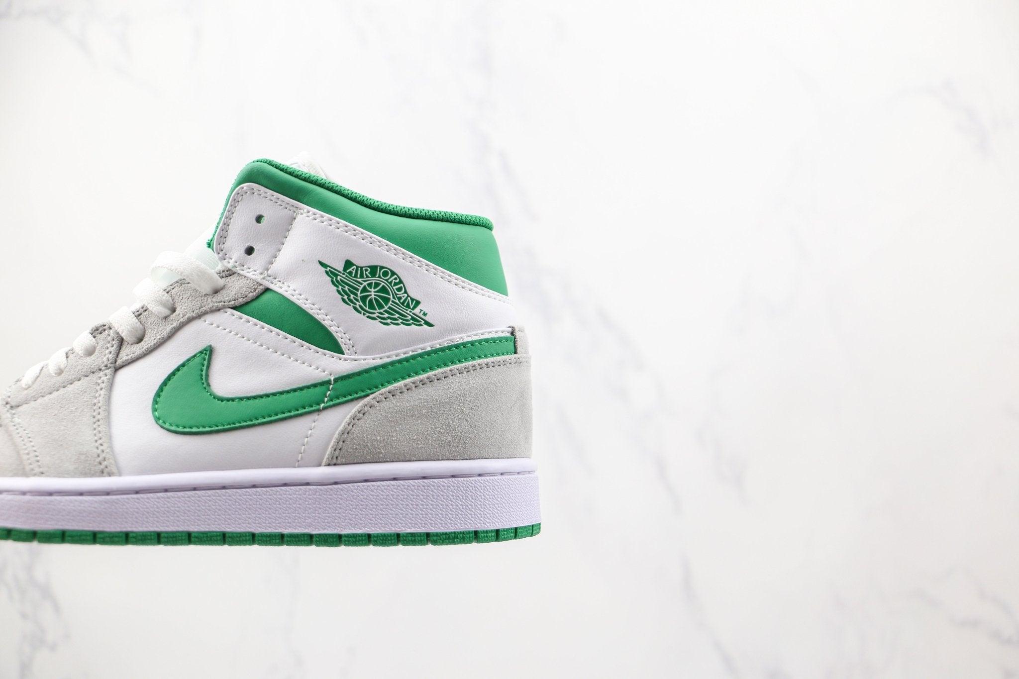 Custom Air Jordan 1 Green Grey Mid High Q - sneakerhypesusa