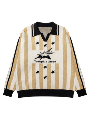 1984 Striped Star Jacquard Knit Sweater