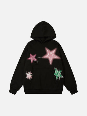 1984 Graffiti Five-pointed Star Hoodie SP231124YPJ8