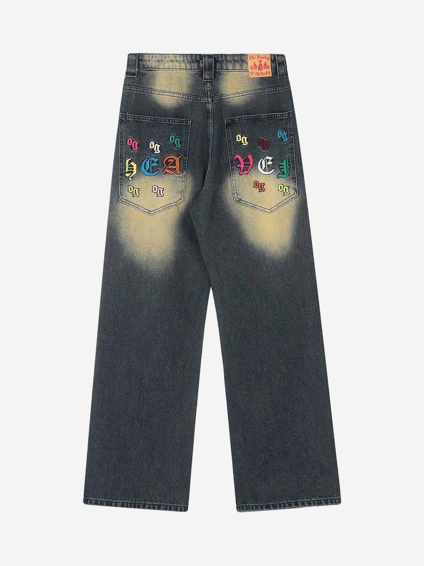 1984 American Gothic Letter Embroidered Jeans - 1936 - 1984brand