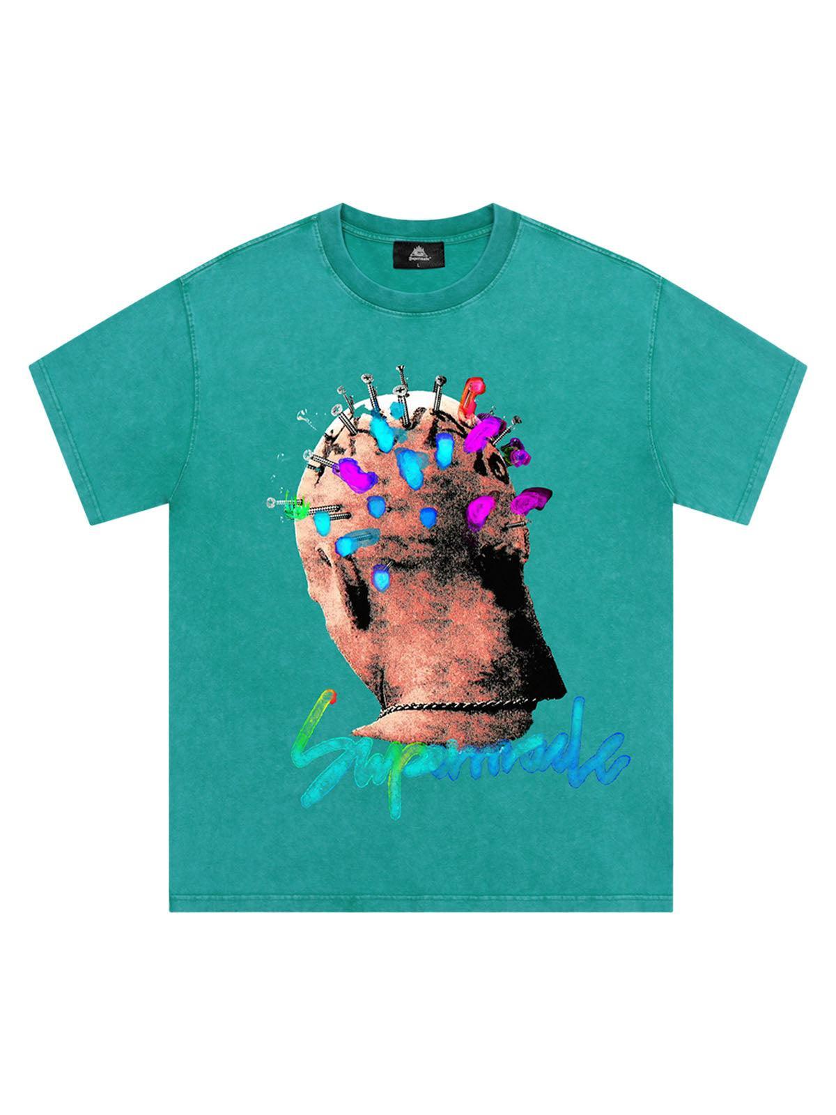 1984 Street Artistic Painted Portrait T-shirt SP240904FT77