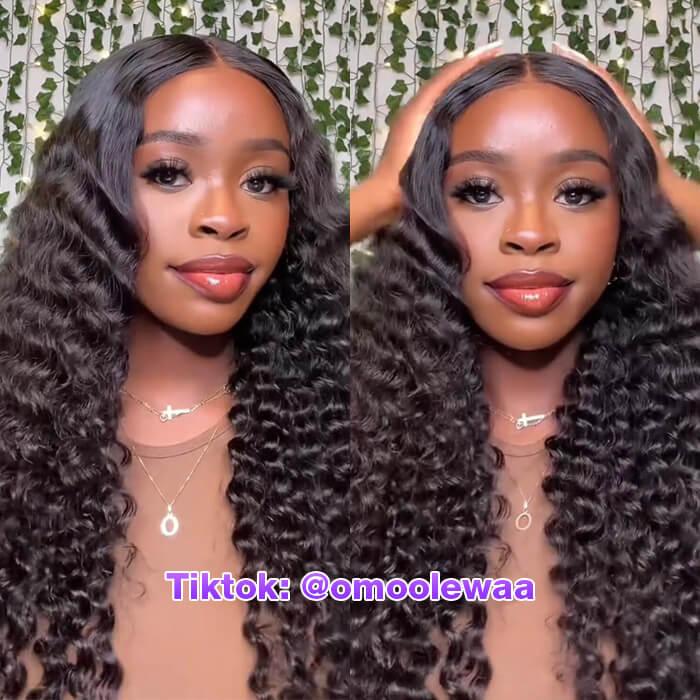 Pre Everything | Glueless Wig Deep Wave 8x5 Closure HD Lace 100% Human Hair Wig Ready To Go hermosahair