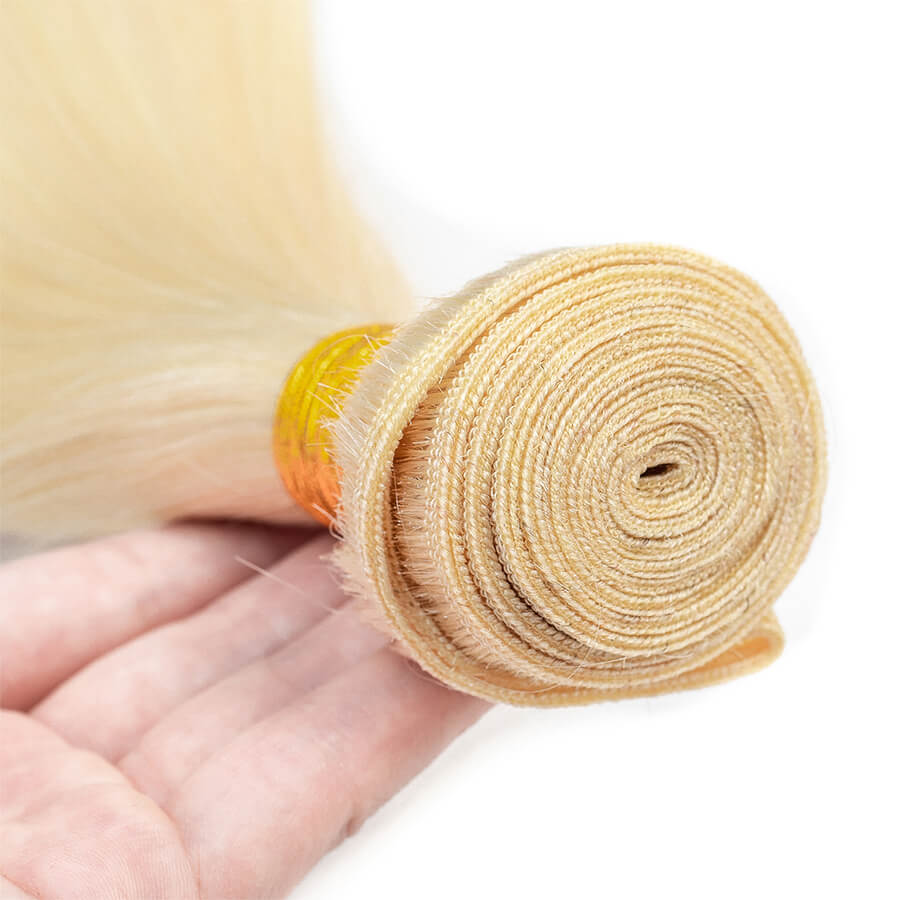 Color #613 Brazilian Straight Virgin Hair 3 Bundles 100% Unprocessed Human Hair Weave Hermosa Hair