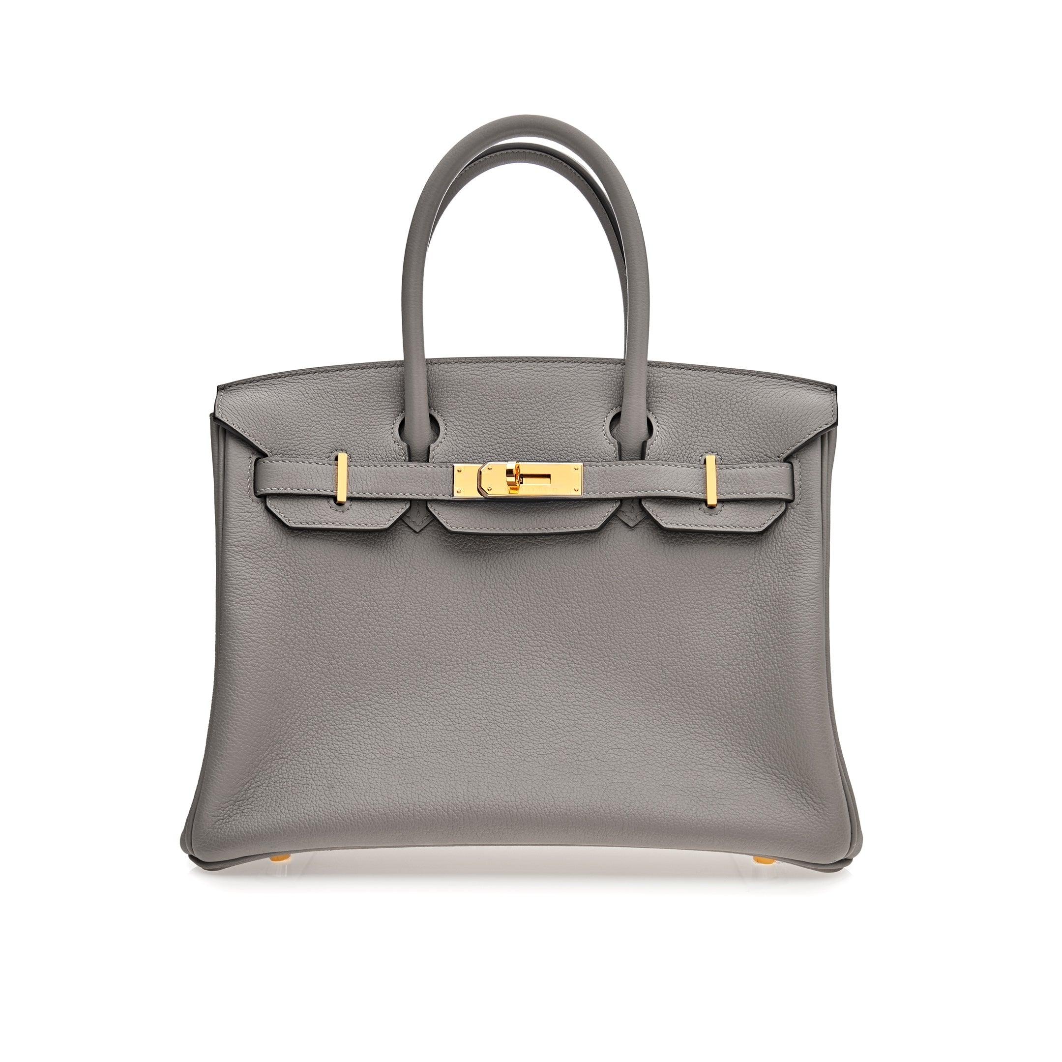 HMS Birkin 30 Gris Togo Leather Gold Hardware Kilta bags