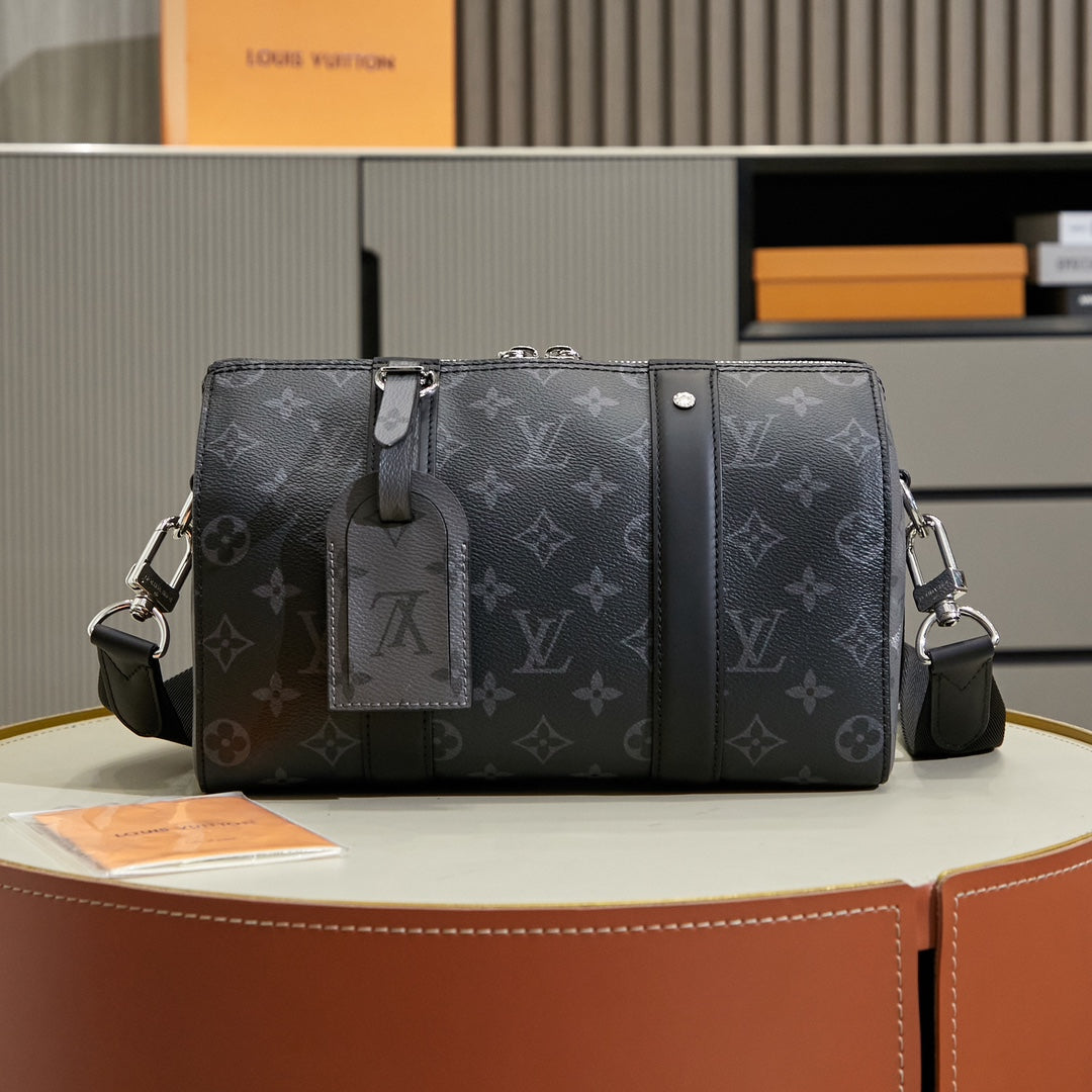 New Fashion Bags LV Monogram Eclipse City Keepall 25 sneakeronline