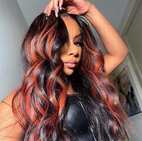 P1B/350 Piano Color Body Wave Human Hair Wig 13x4 HD Lace Frontal Wigs Pre Plucked Hermosa Hair