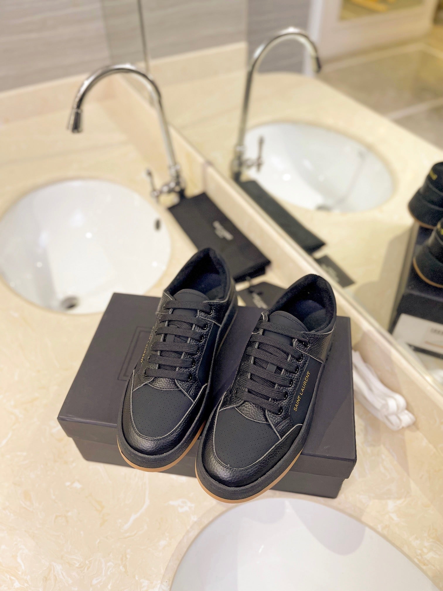 VSL Black Leather Sneakers-168