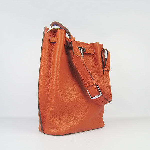 Nappa Leather Shoulder Bag H2804 orange Silver Kilta bags