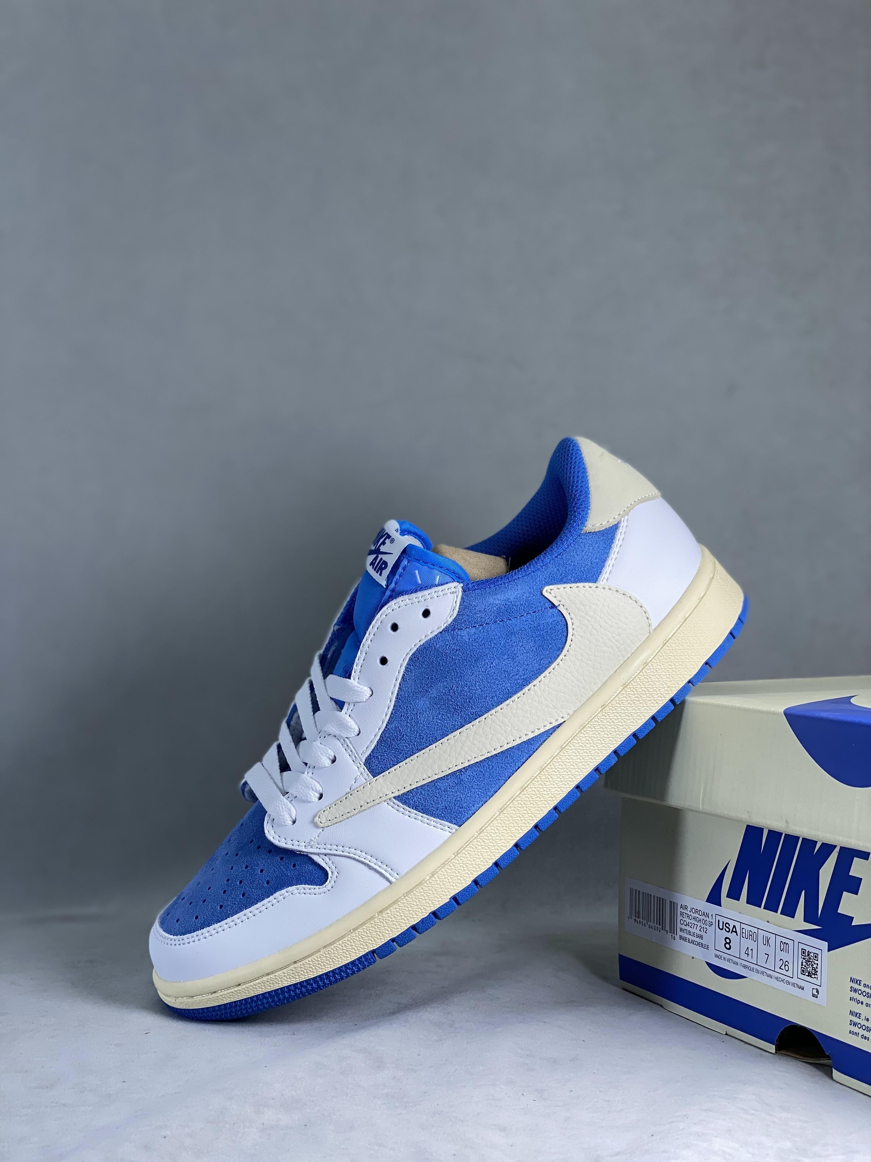 Custom Travis Scott x Fragment x Air Jordan 1 Low TS CQ4277 212 - sneakerhypesusa