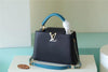 LV Capucines BB Taurillon Black/Blue For Women, Women’s Bags, Shoulder And Crossbody Bags 10.6in/27cm LV