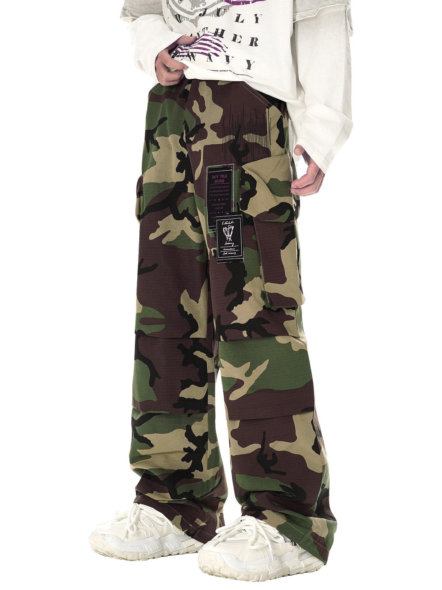 1984 High Street Badge Camouflage Multi-Pocket Pants