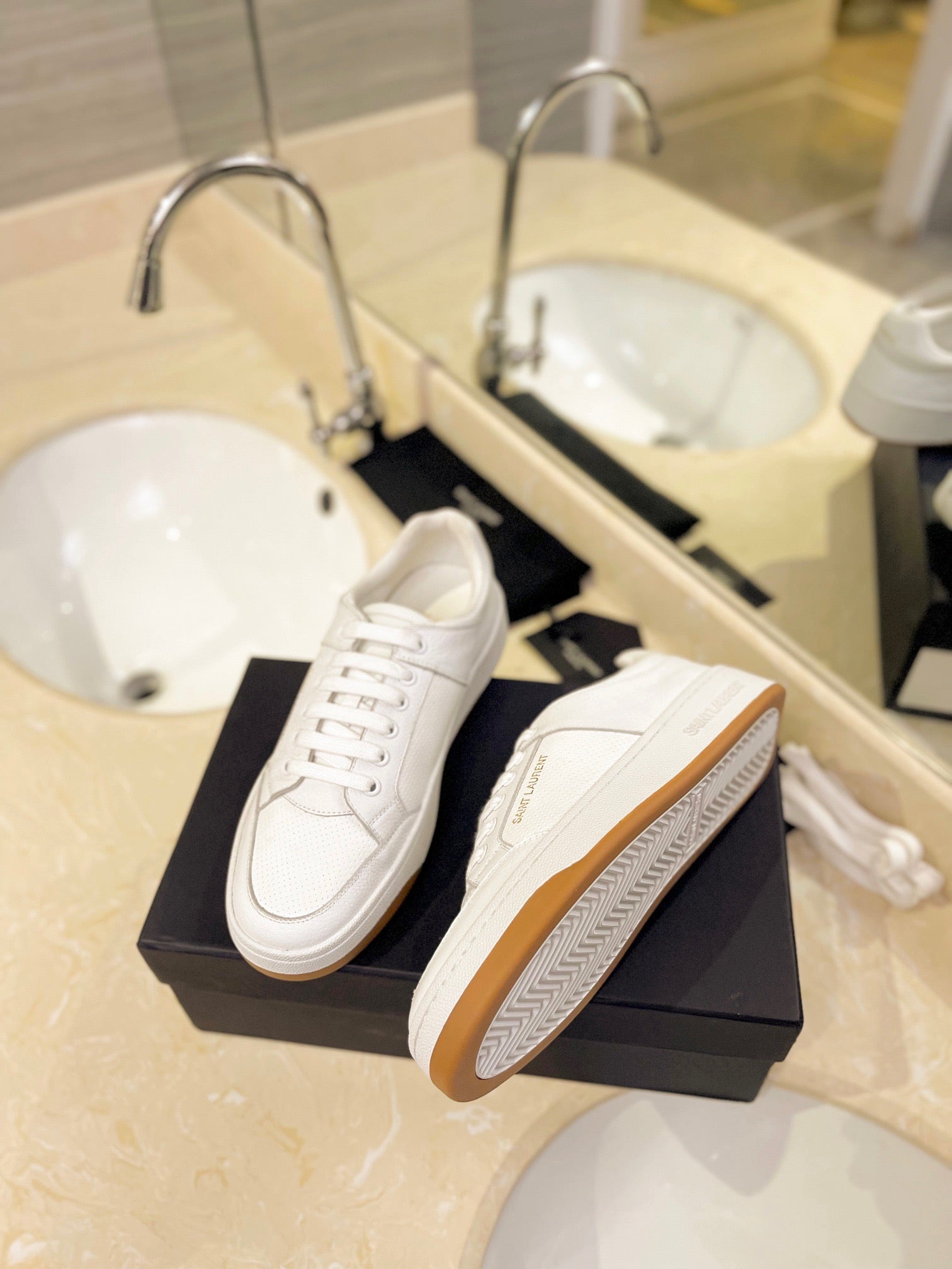 VSL White Leather Sneakers-170