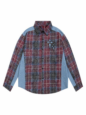 1984 High Street Ripped Patchwork Shirt