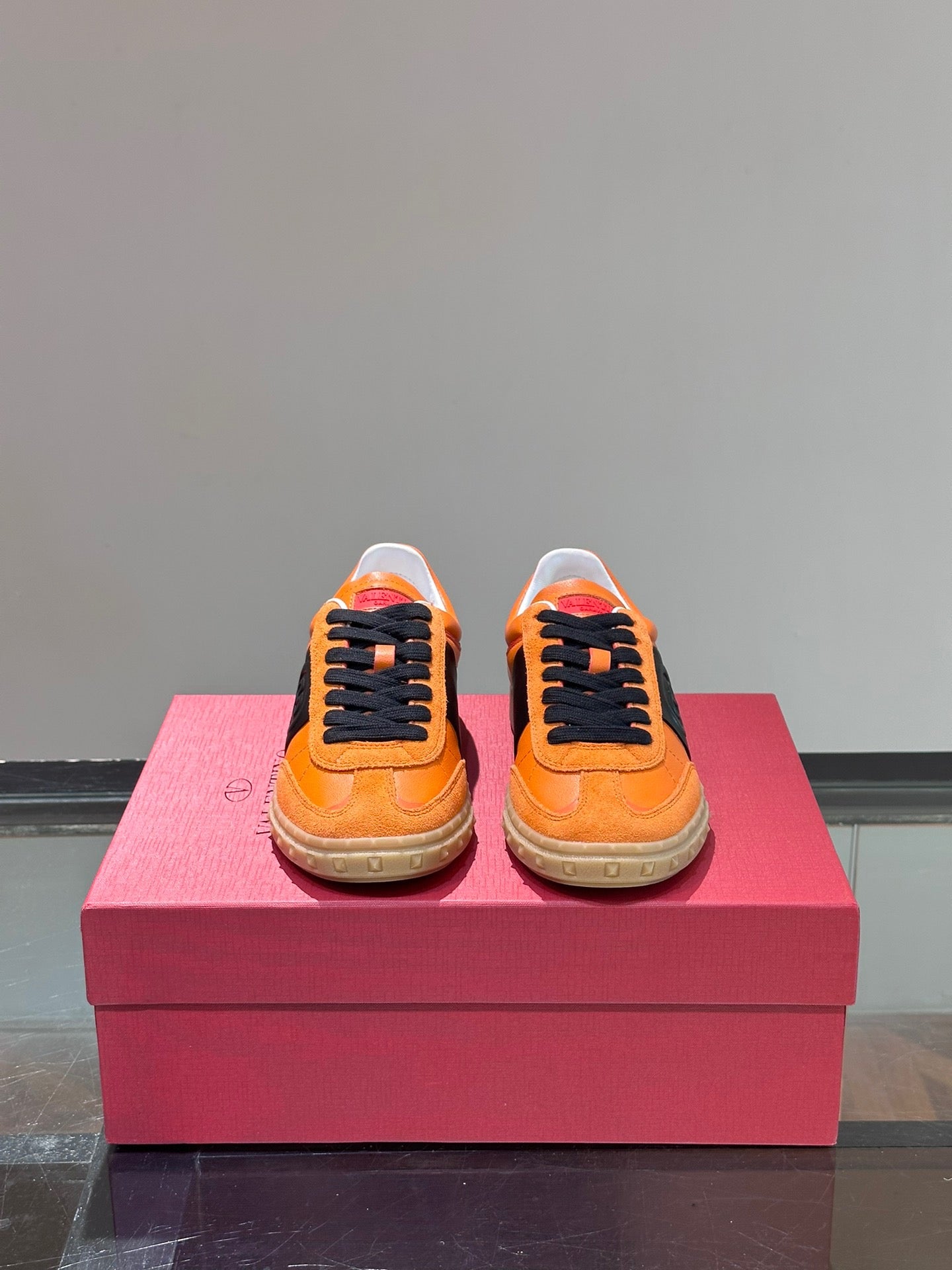 VAL Orange Shoes -175 Designer Sneakers