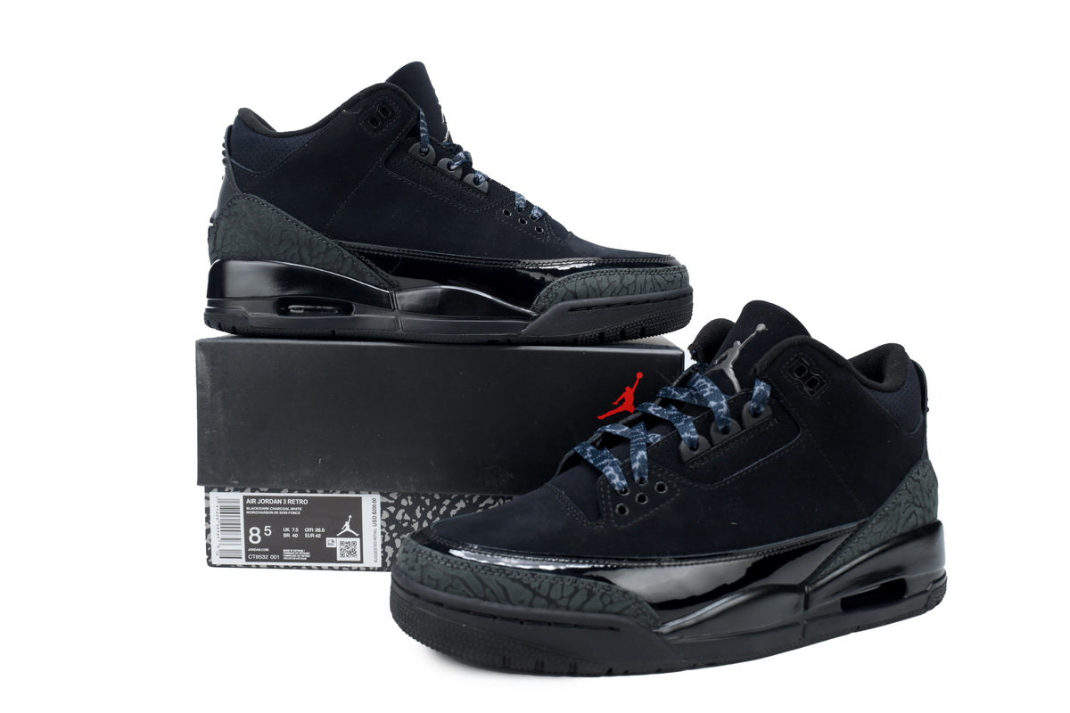 Custom Air Jordan 3 Retro 'Black Cat' CT8532-001 sneakerland