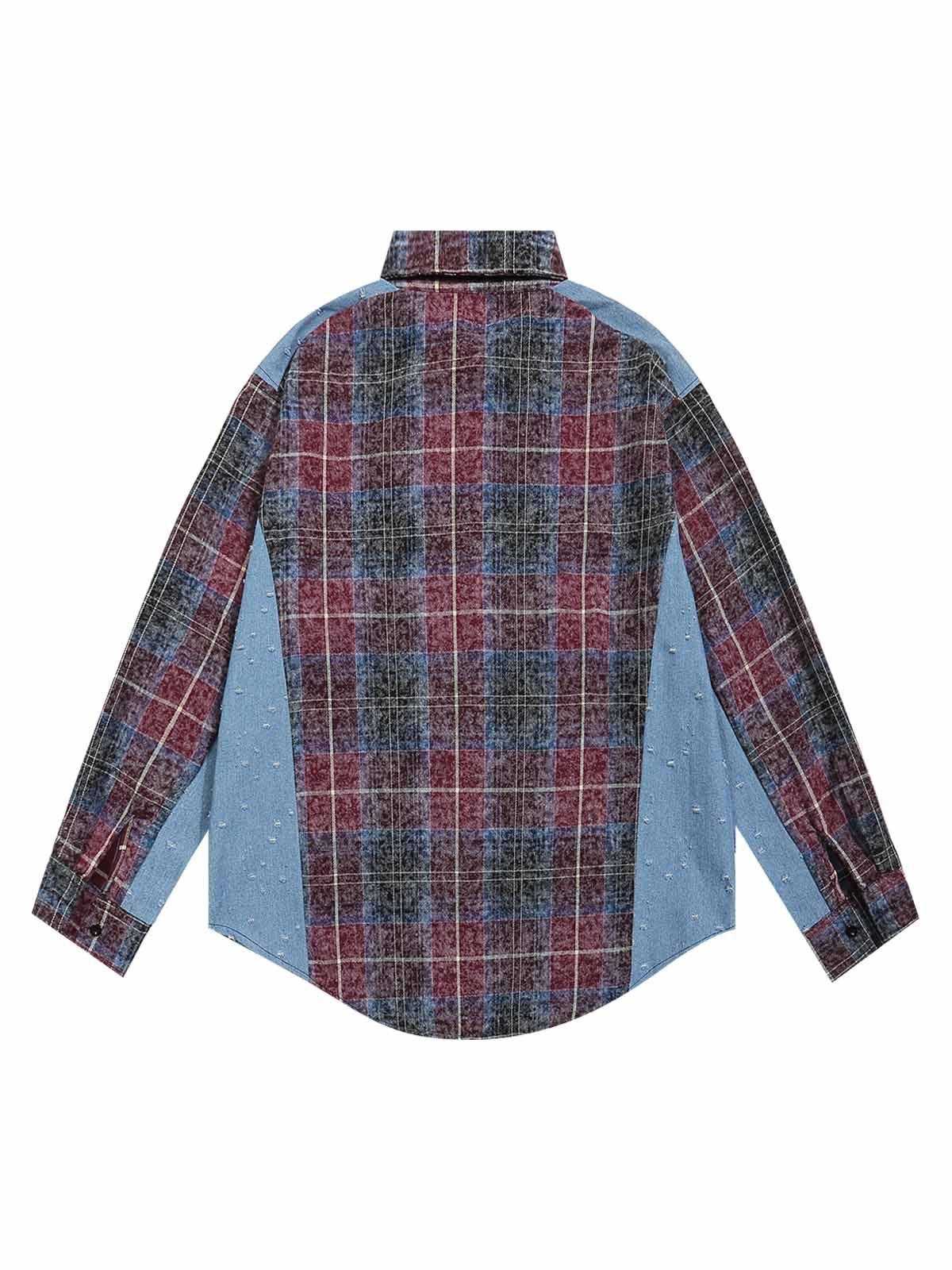 1984 High Street Ripped Patchwork Shirt