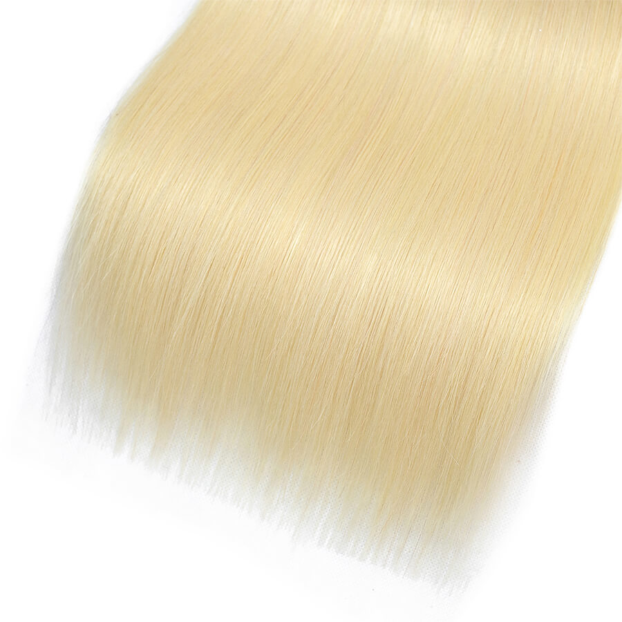 Color #613 Brazilian Straight Virgin Hair 3 Bundles 100% Unprocessed Human Hair Weave Hermosa Hair