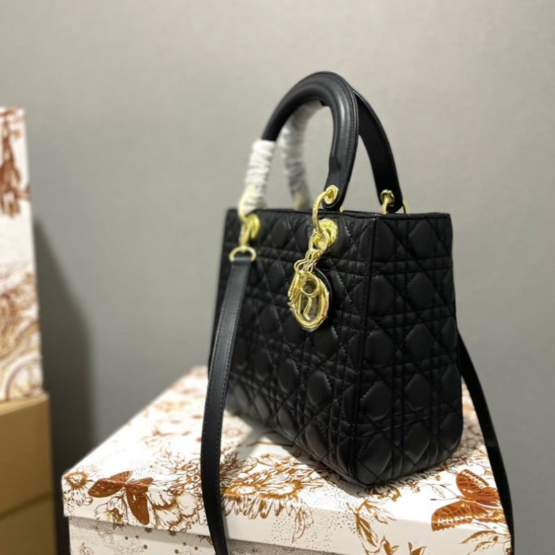 1984 - Lady Handbag Black/Gold Hardware