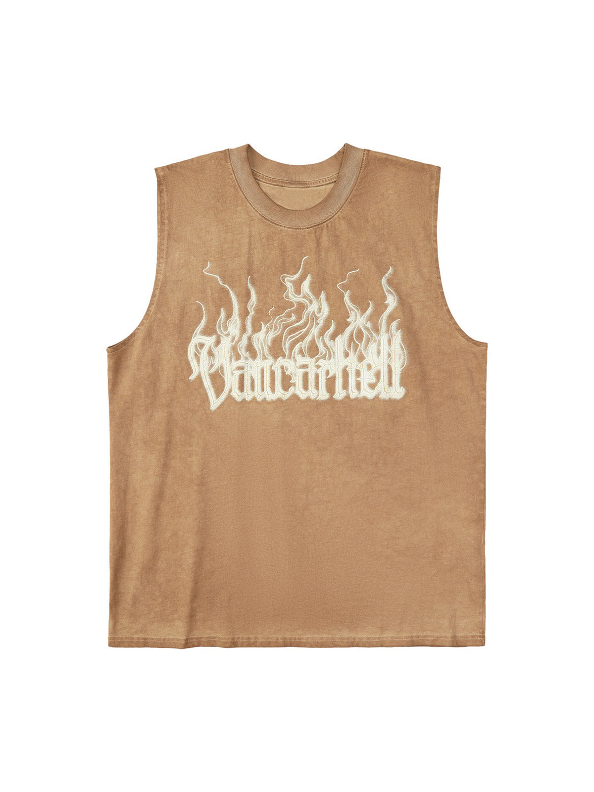 1984 Washed Flame Letters Street Rap Vest