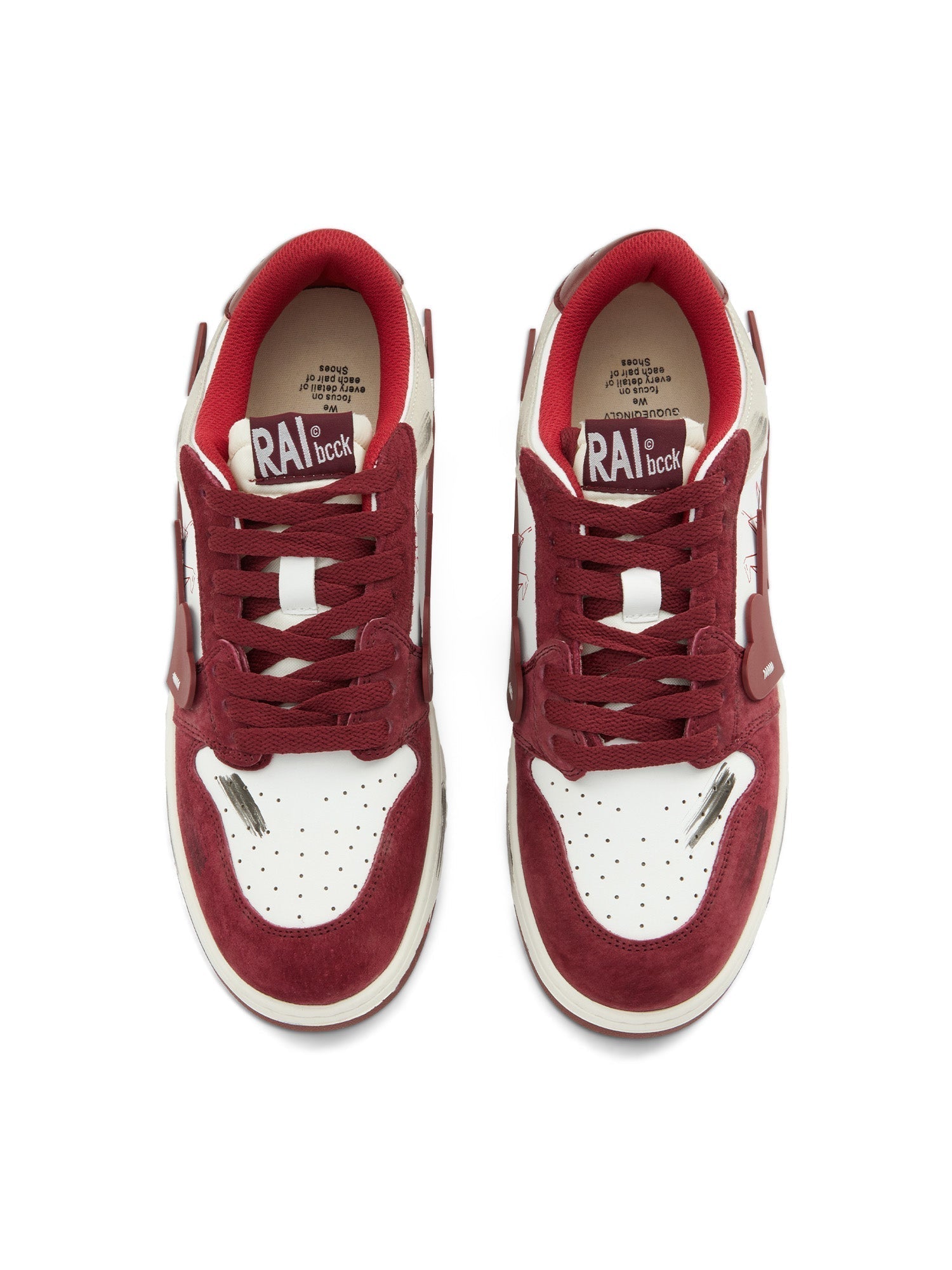 Vintage Contrast Color Graffit  Skate Shoes - 1984