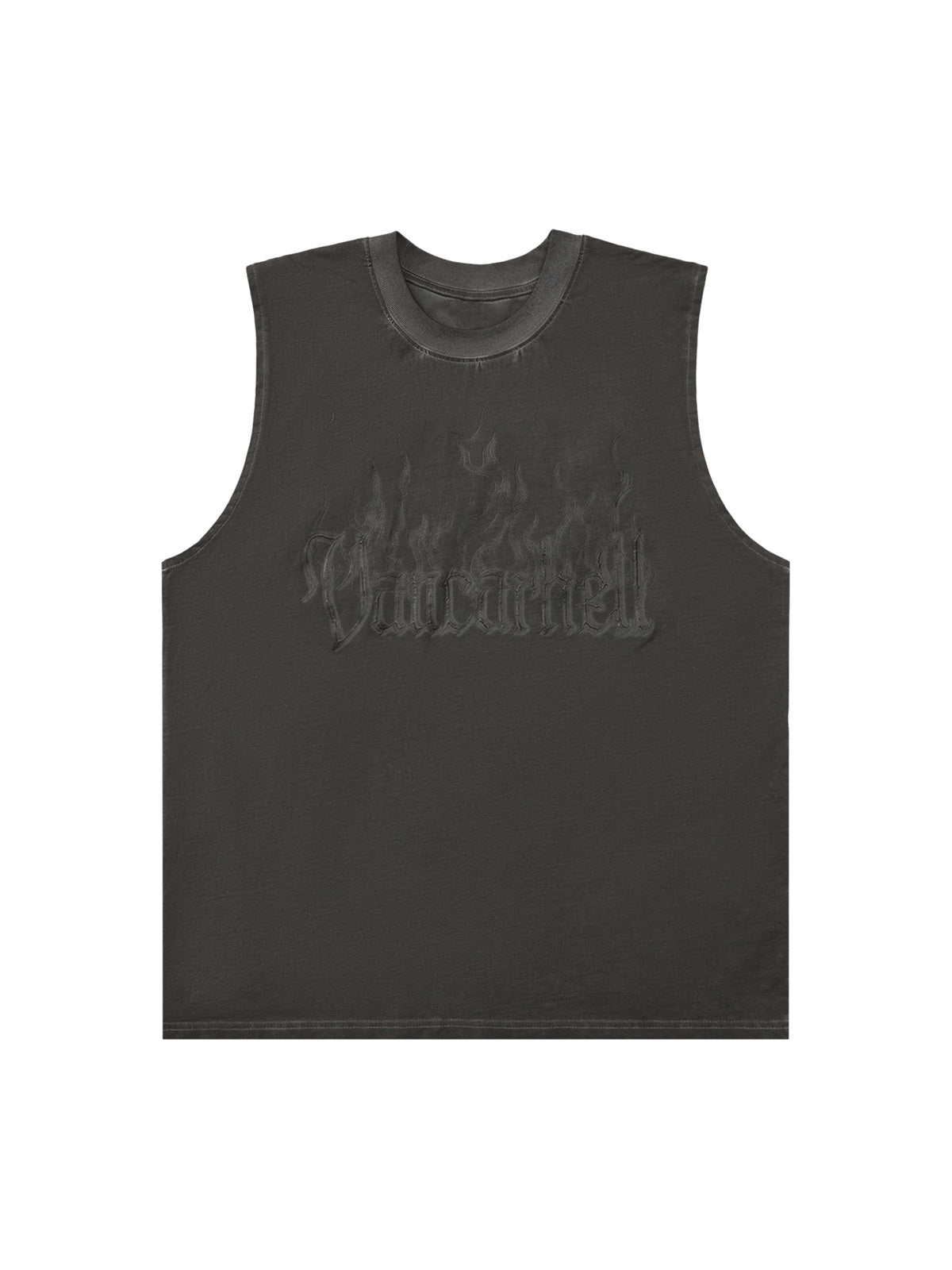 1984 Washed Flame Letters Street Rap Vest