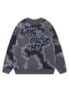 1984 Camouflage Peplum Crew Neck Knit - 1725