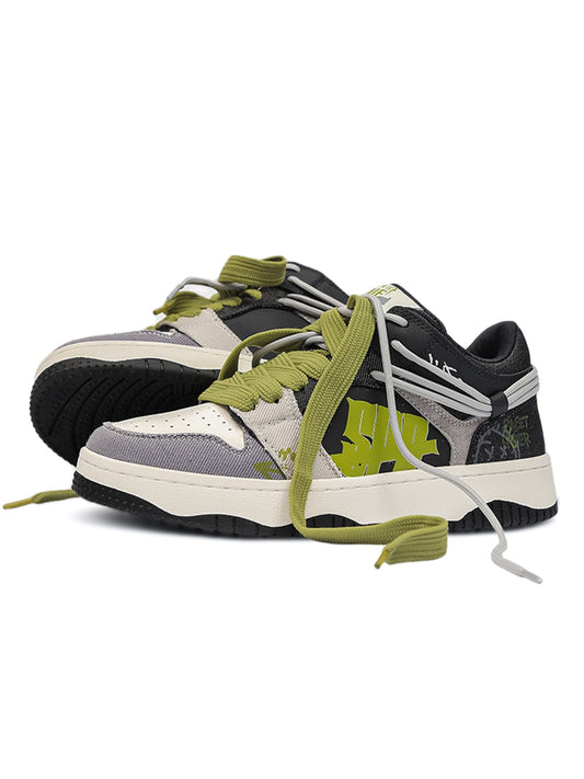 Sneakerhill Vintage Contrasting Color Sneakers