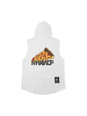 1984 Hip-hop Cartoon Printed Hooded Vest