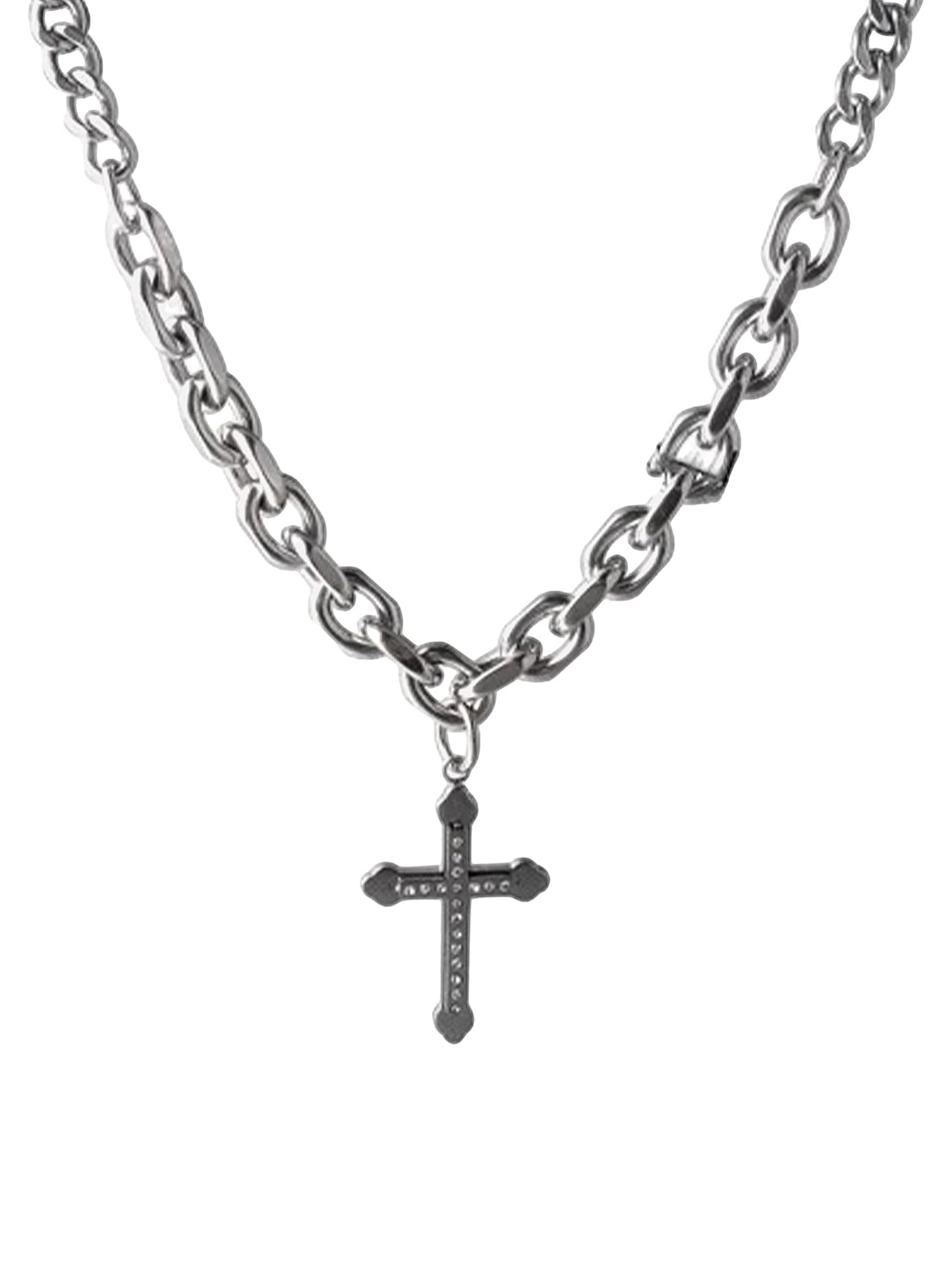 1984 Black Cross Necklace -1131