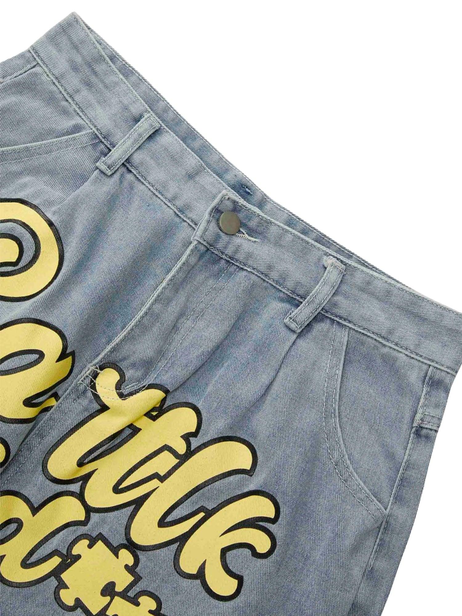 1984 Printed Denim Shorts