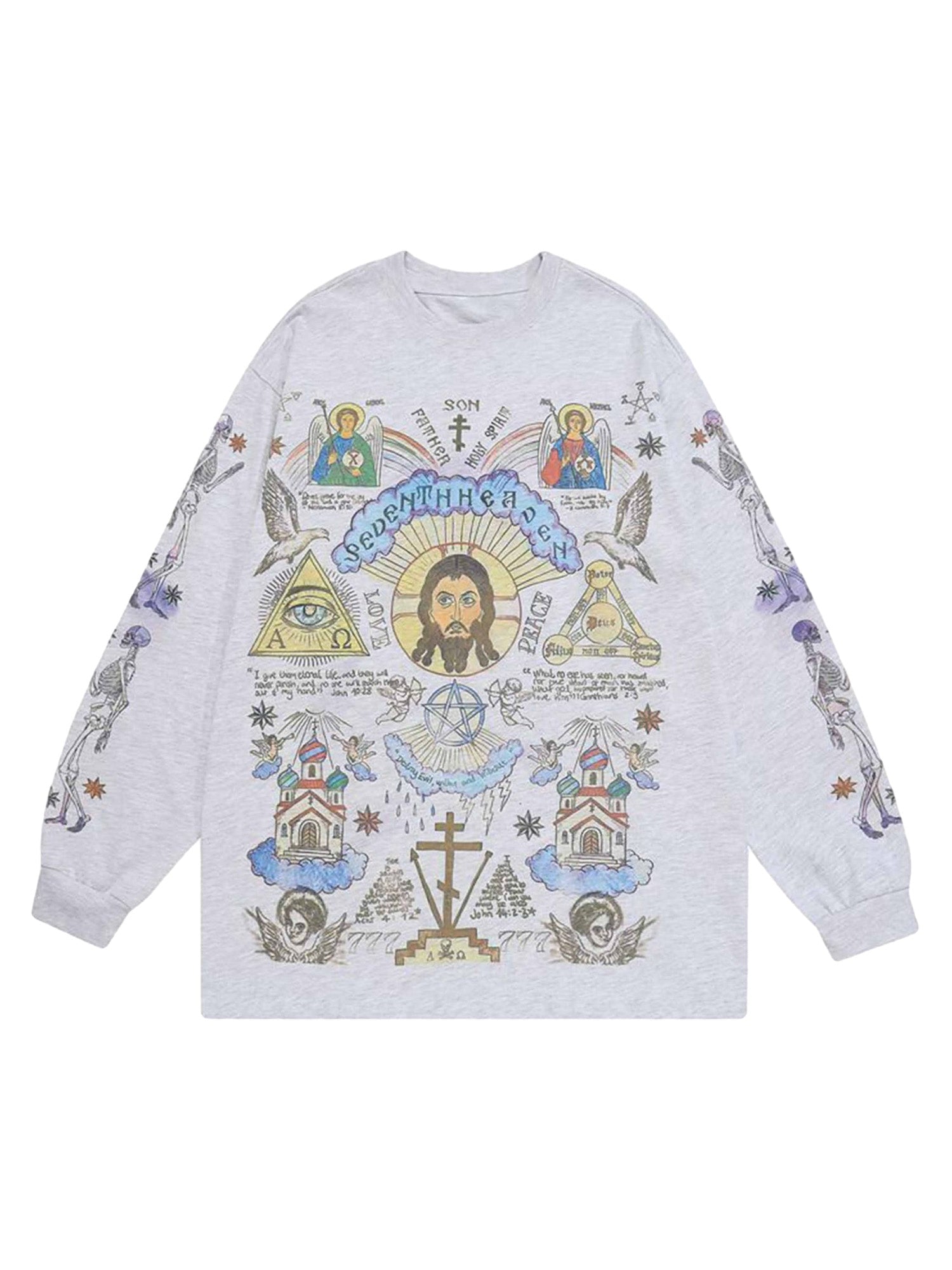 1984 American High Street Graffiti Long Sleeve T-Shirt