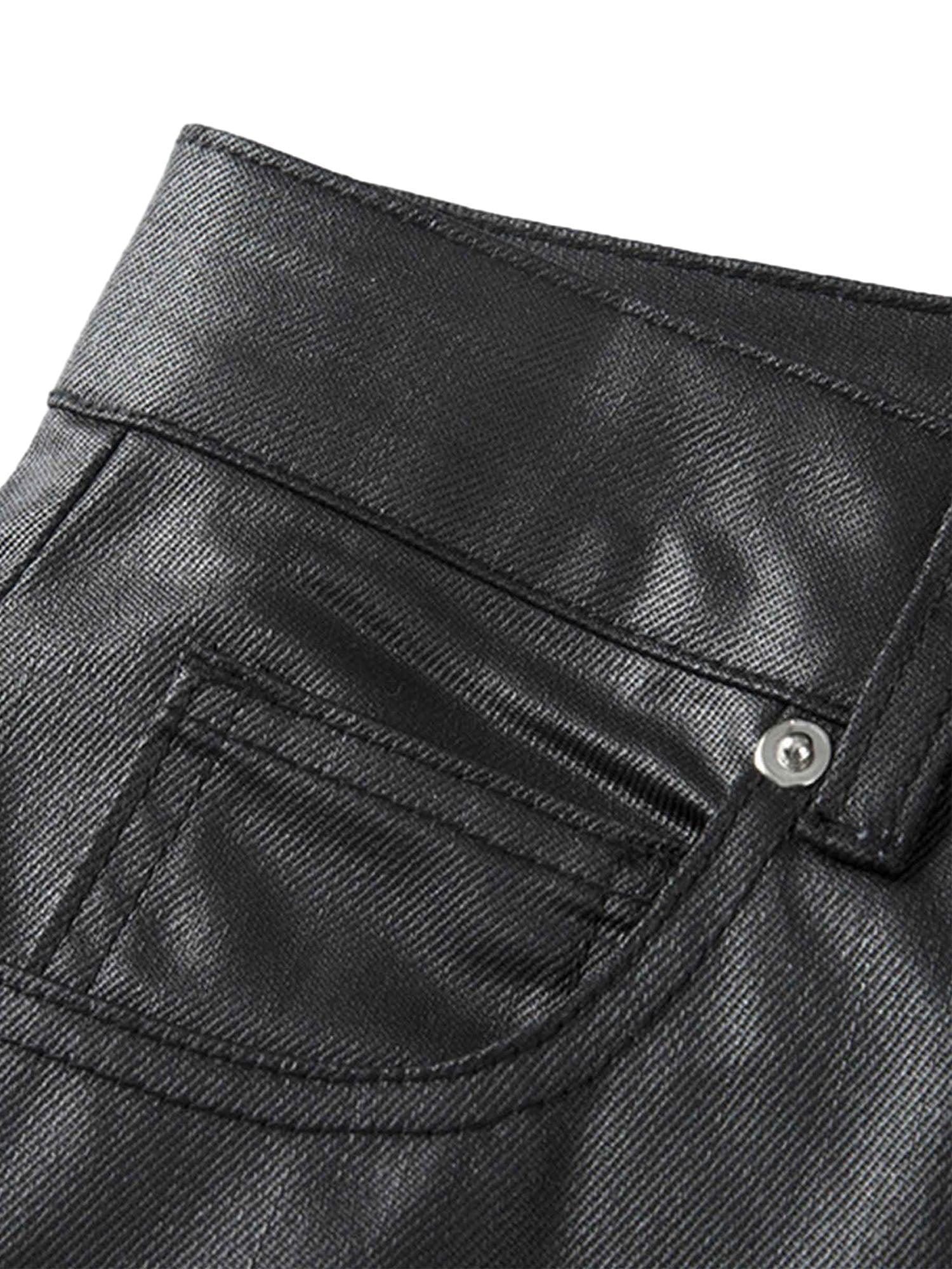 1984 Retro Zipper Pocket Slim Straight Pants