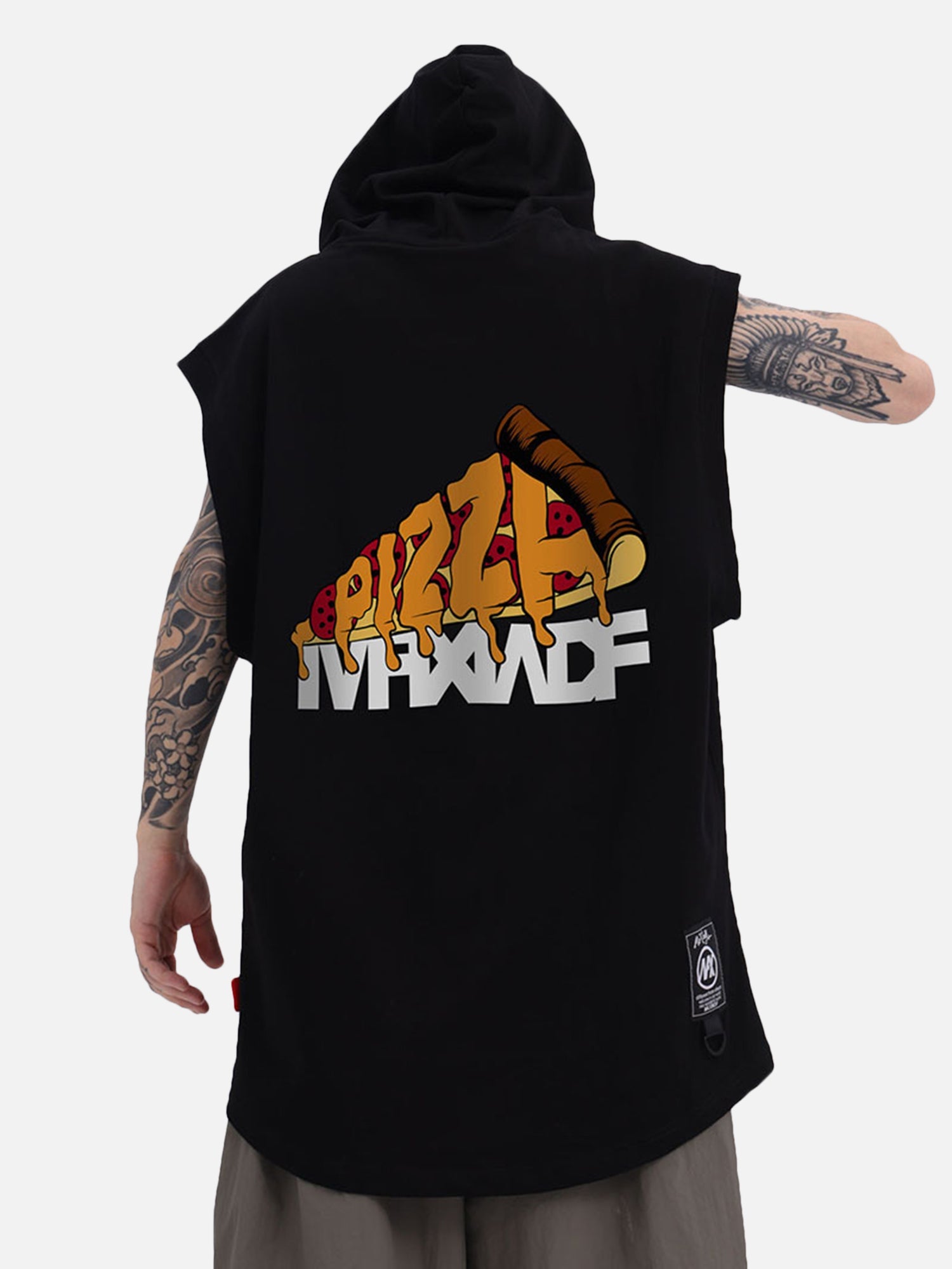 1984 Hip-hop Cartoon Printed Hooded Vest