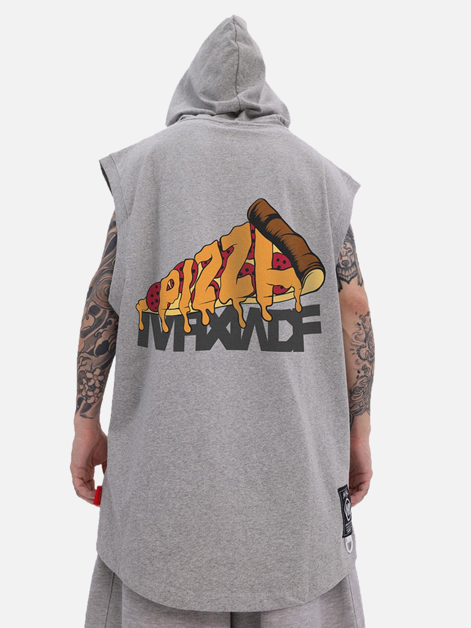 1984 Hip-hop Cartoon Printed Hooded Vest