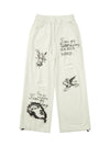 1984 Cut Hole Angel Drawing Letter Pants