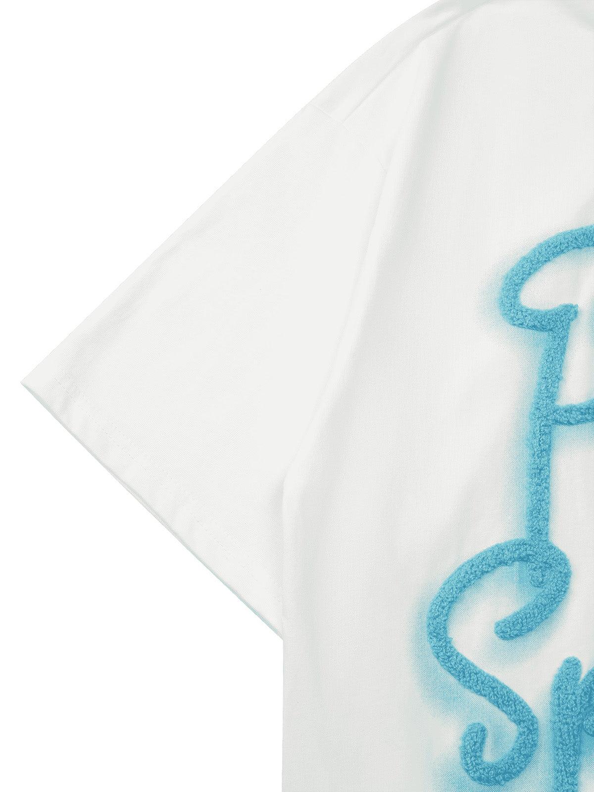 1984 American Retro Letter Towel Embroidered T-shirt