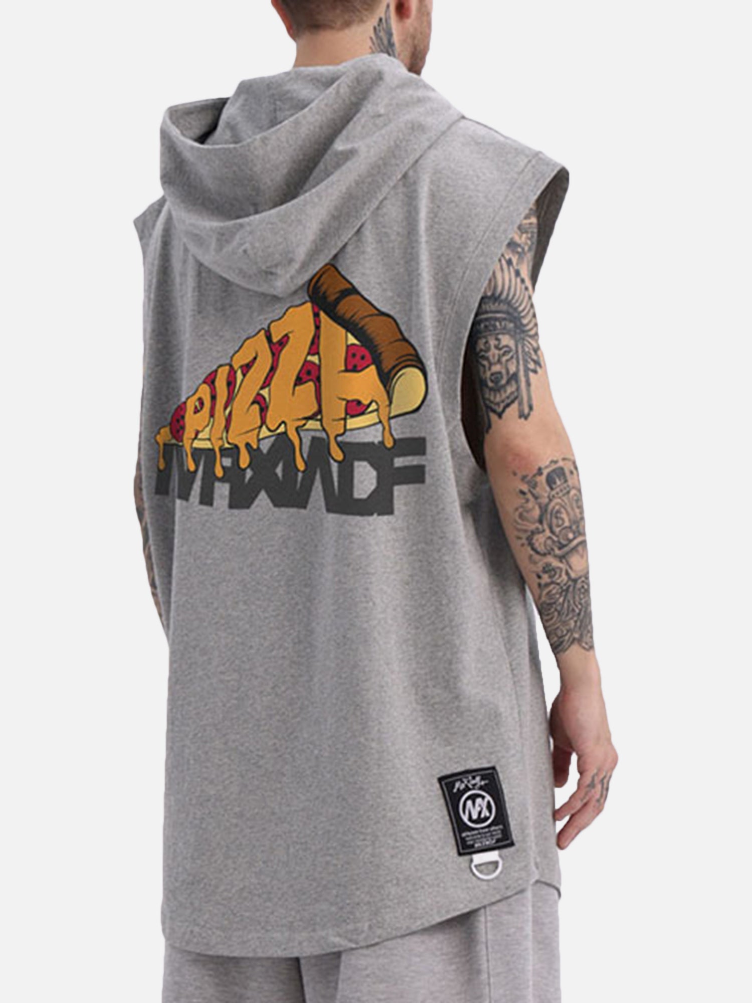 1984 Hip-hop Cartoon Printed Hooded Vest