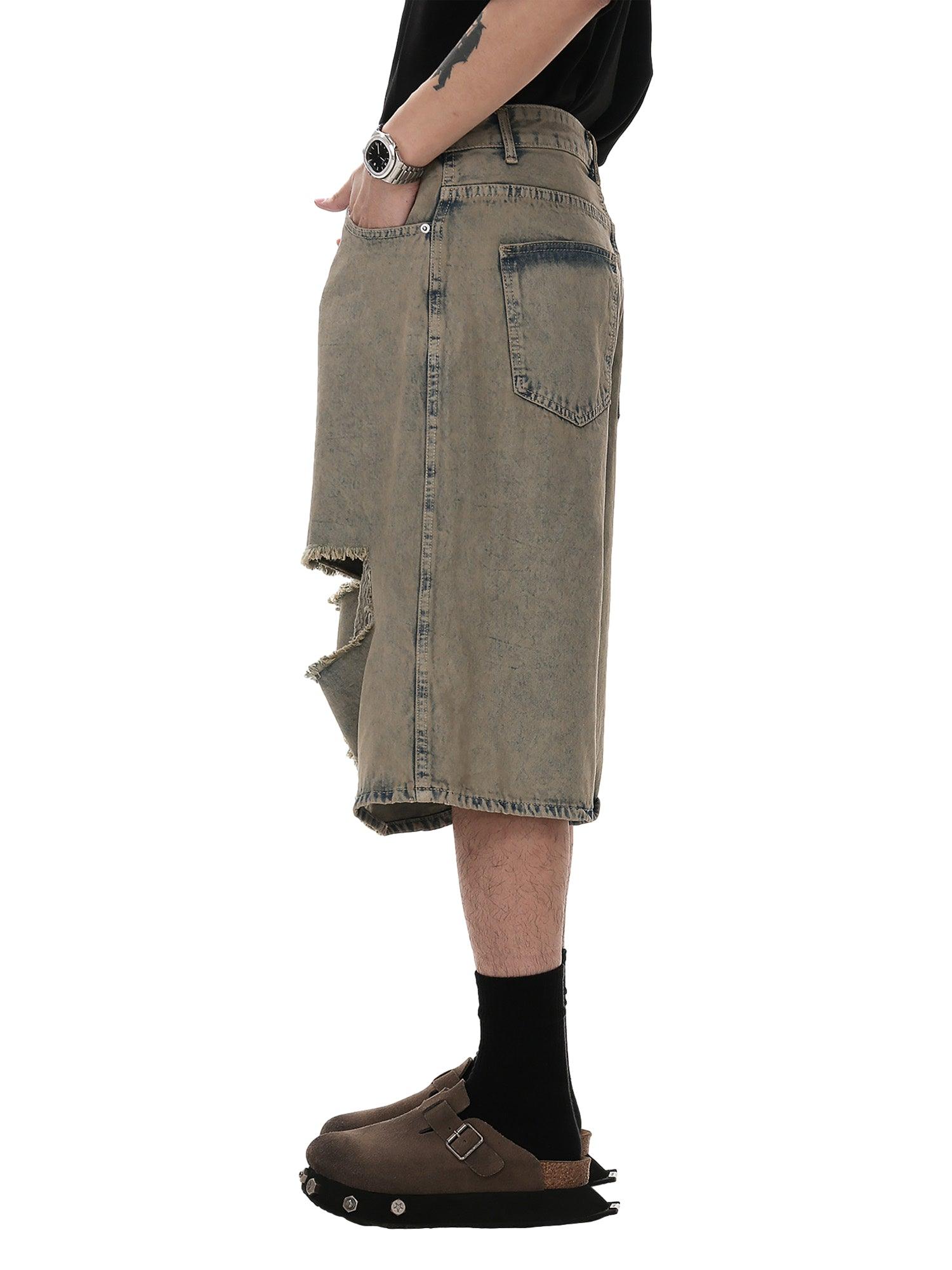 1984 Wasteland Style Ripped And Dirty Denim Jort - 2118