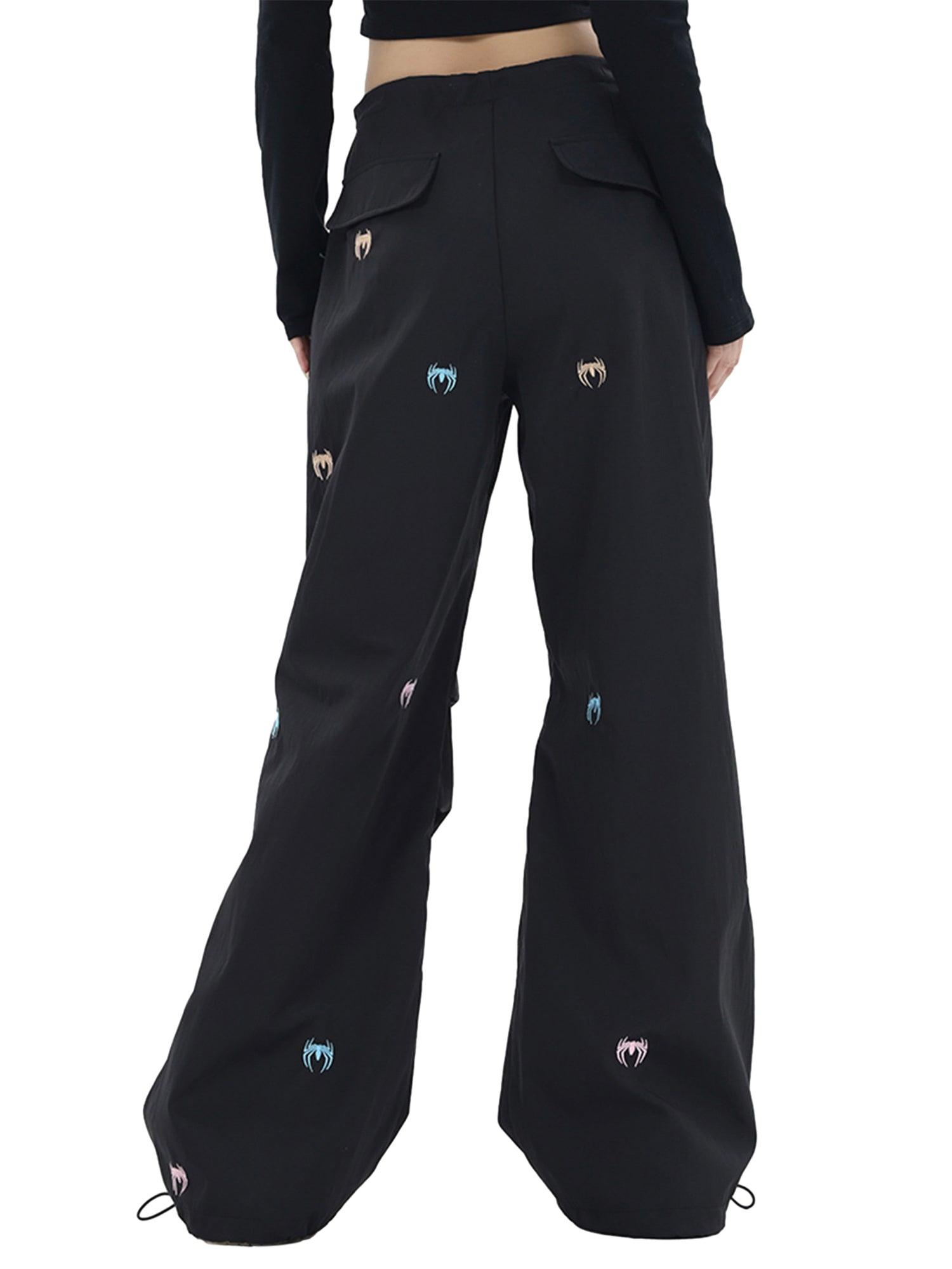 1984 Embroidered Spider Straight Leg Pants - 1745