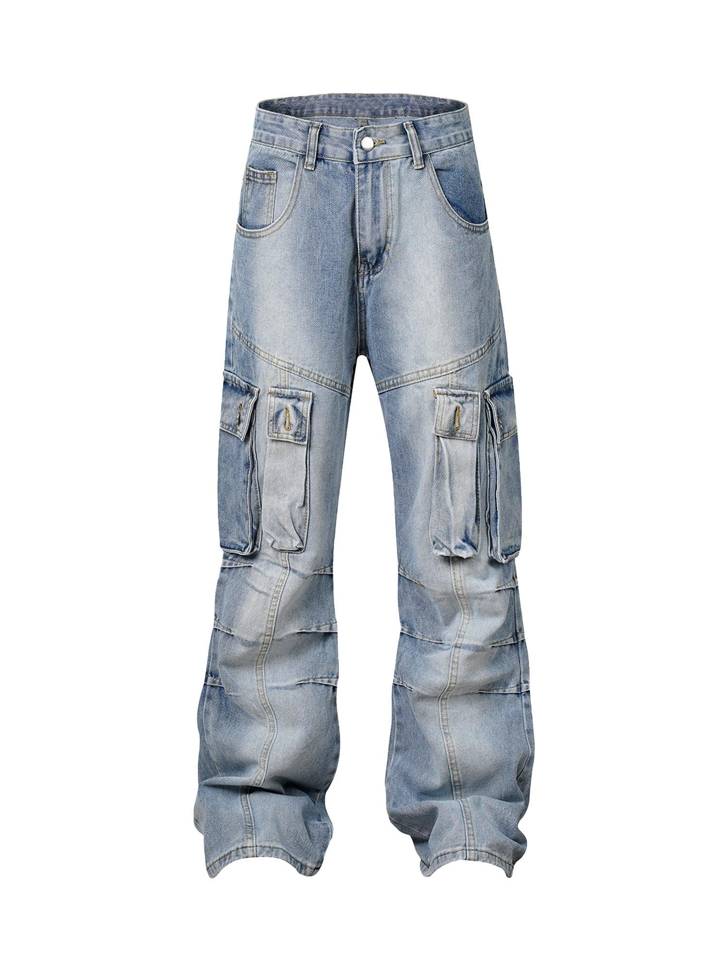 1984 American Street Style Washed Distressed Jeans