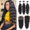 Malaysian Loose Deep Wave 3 Bundles with 4*4 Closure Soft Unprocessed Virgin Human Hair Hermosa Hair