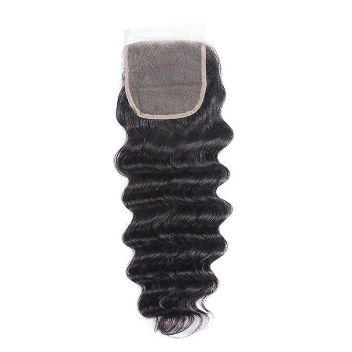 Malaysian Loose Deep Wave 3 Bundles with 4*4 Closure Soft Unprocessed Virgin Human Hair Hermosa Hair