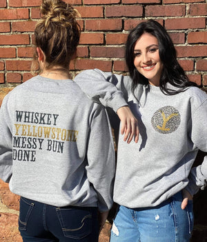 YS- Whiskey, Messy Bun Done Sweatshirt 1984brand