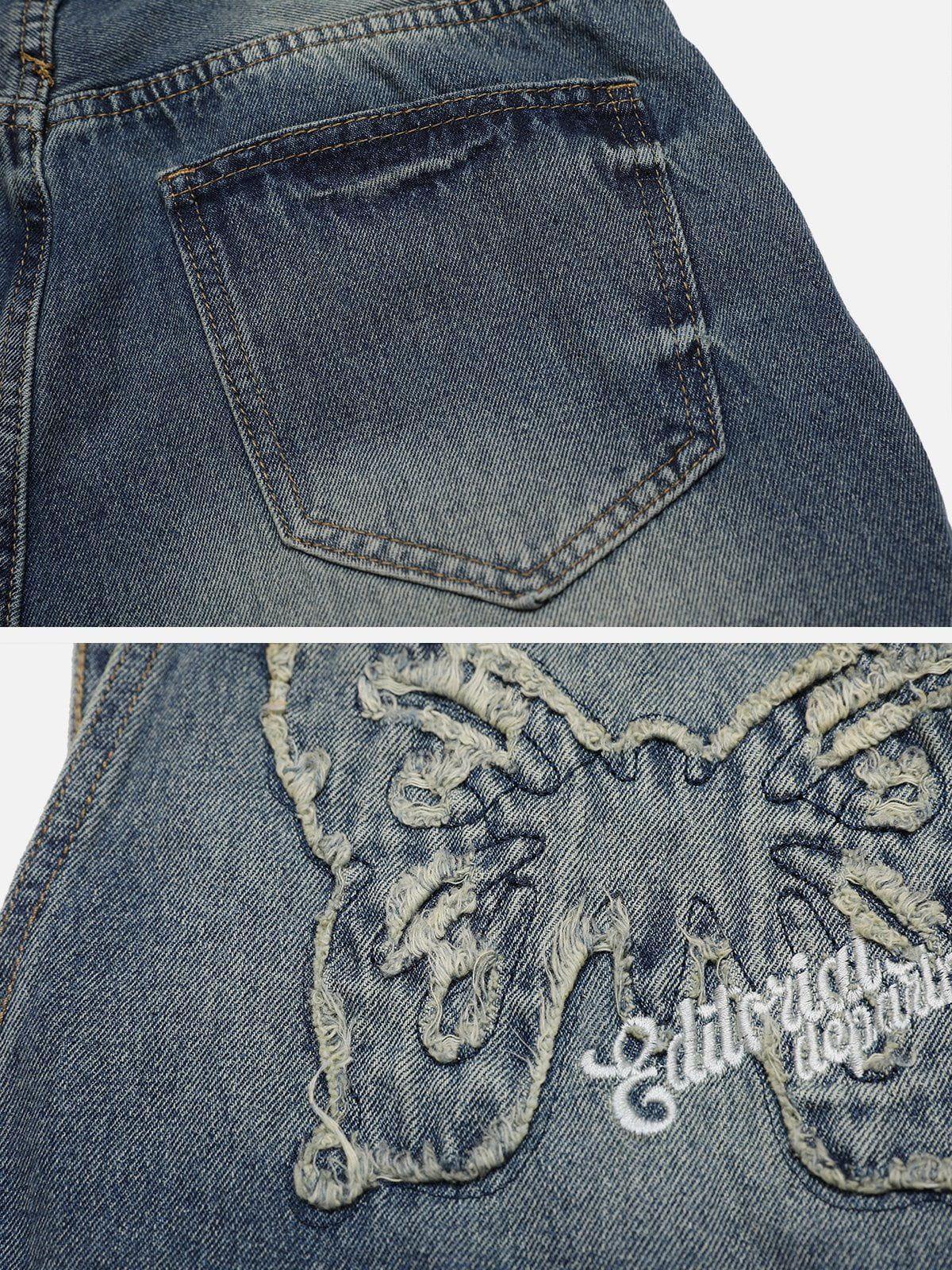 1984® - Butterfly Embroidered Patch Jeans - 1984brand
