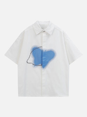 1984® - Butterfly Ink Splash Print Short Sleeve Shirts - 1984brand