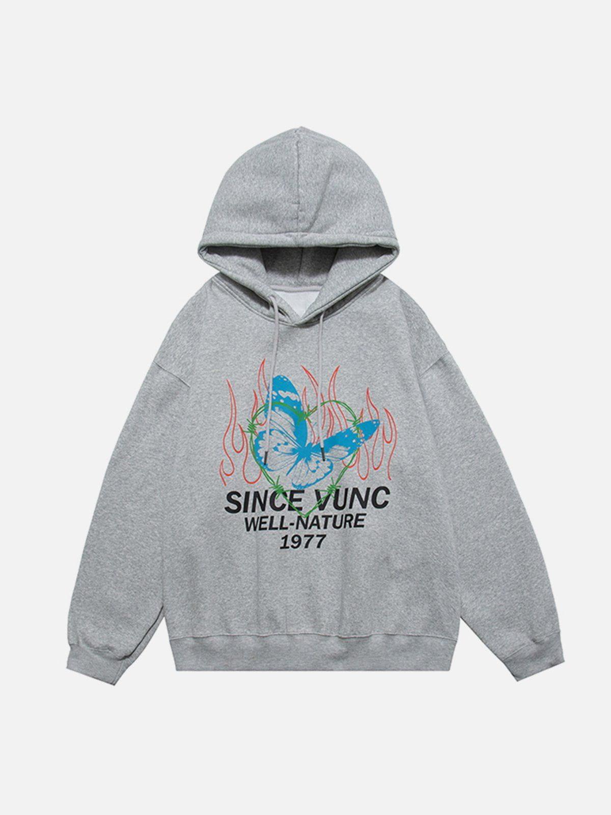 1984® - Butterfly Print Fleece Hoodie - 1984brand