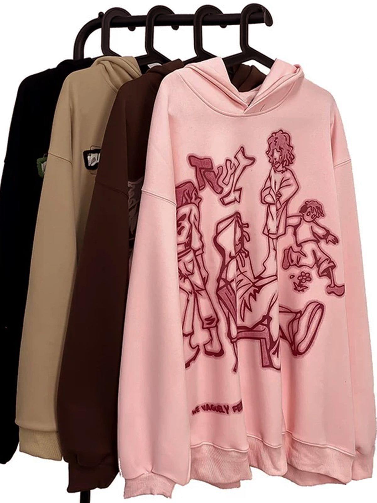1984® - Cartoon Line Character Print Hoodie - 1984brand