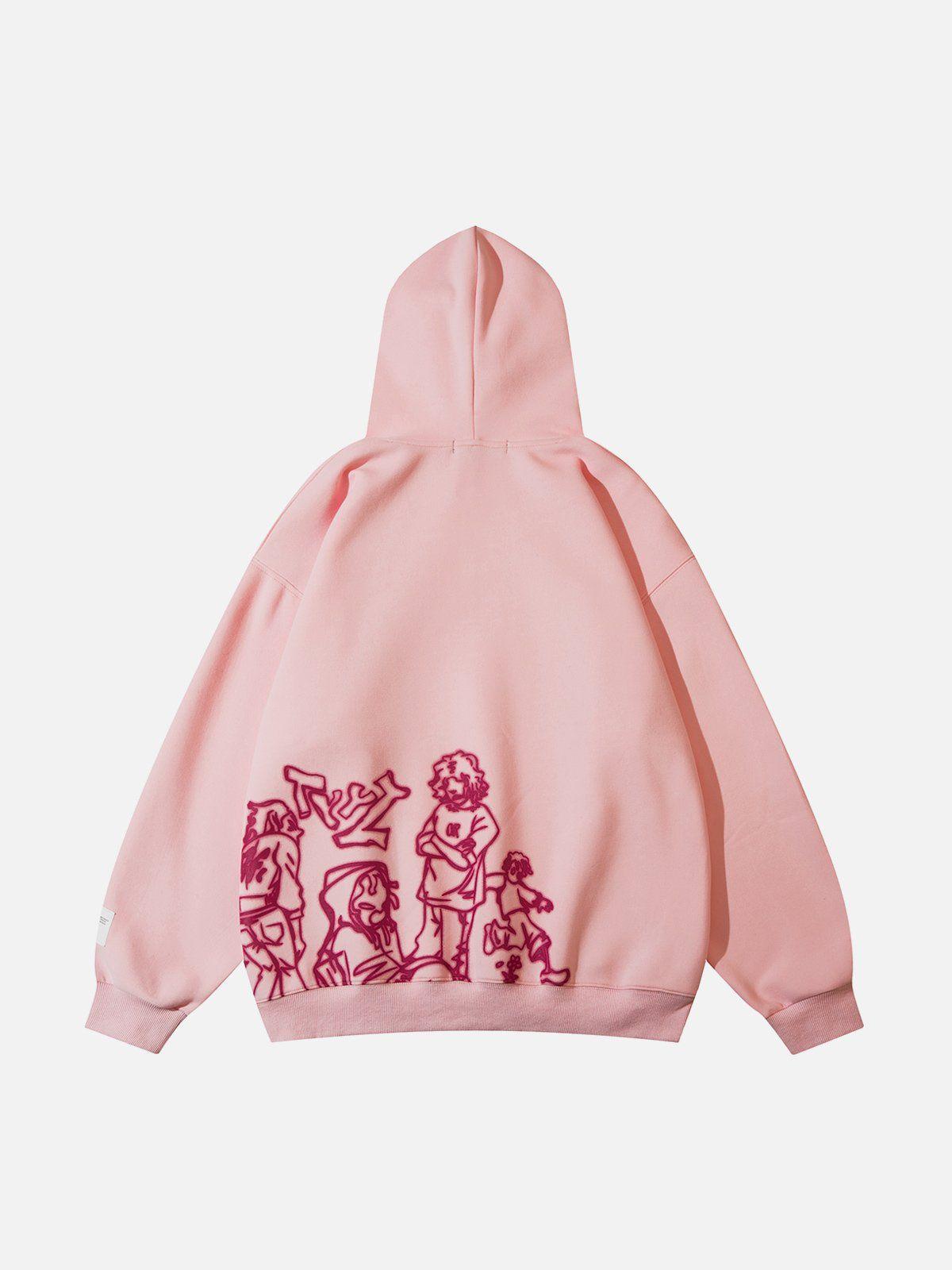 1984® - Cartoon Line Character Print Hoodie - 1984brand