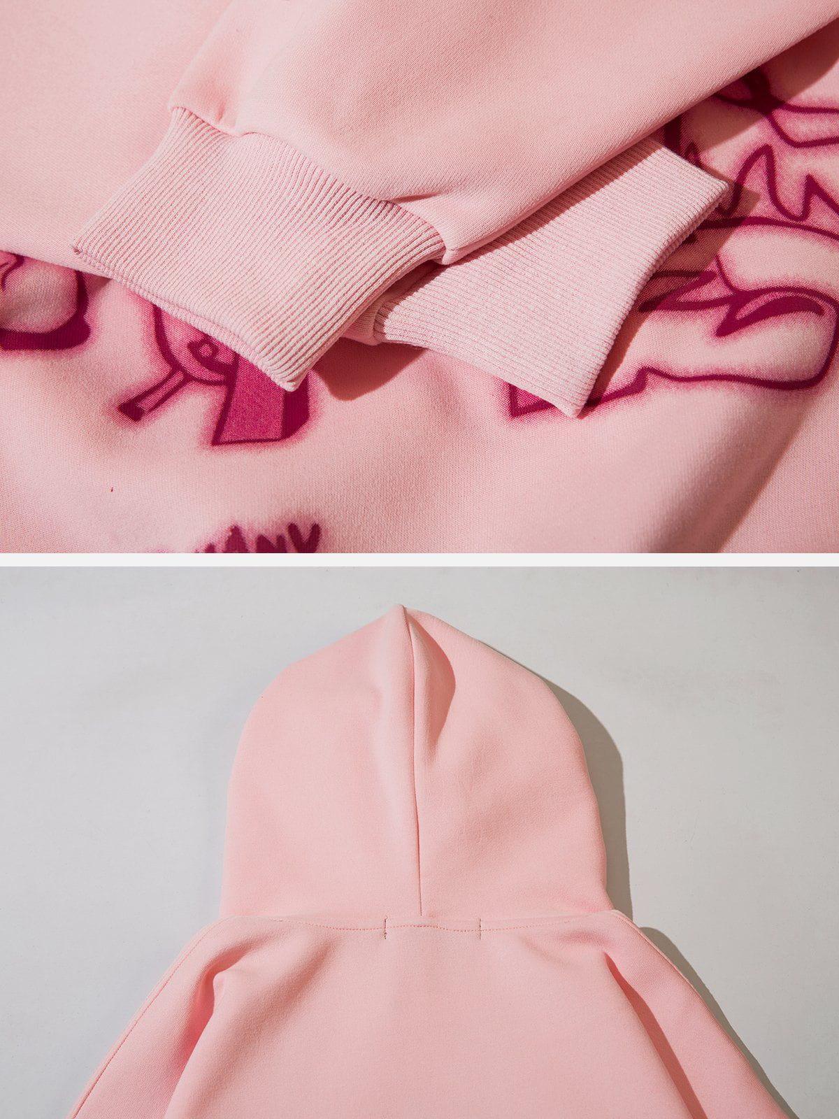 1984® - Cartoon Line Character Print Hoodie - 1984brand